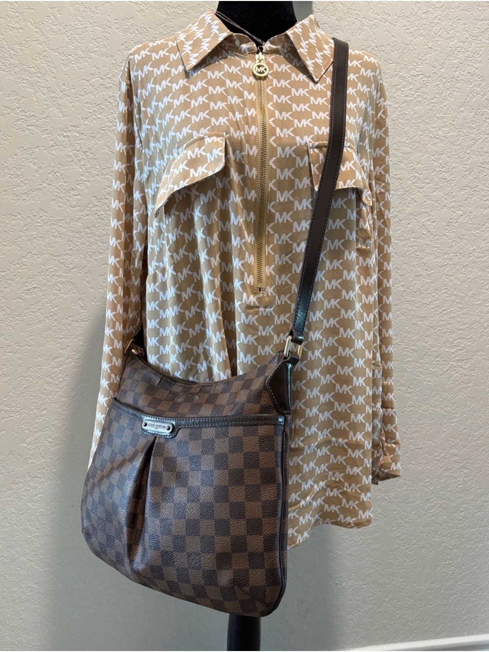 Louis Vuitton Bloomsbury Shoulder Bag Brown Damier